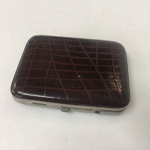 CIGARETTE CASE, Dark Brown Grain